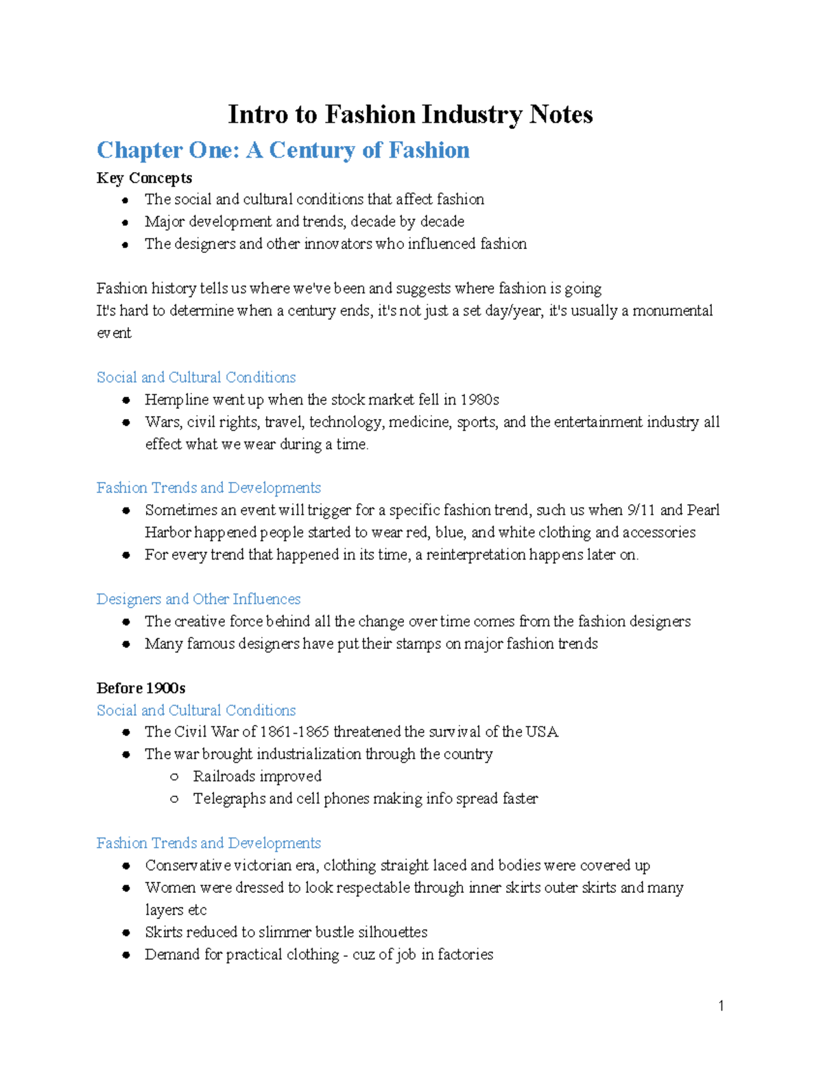 notes-intro-to-fashion-industry-intro-to-fashion-industry-notes