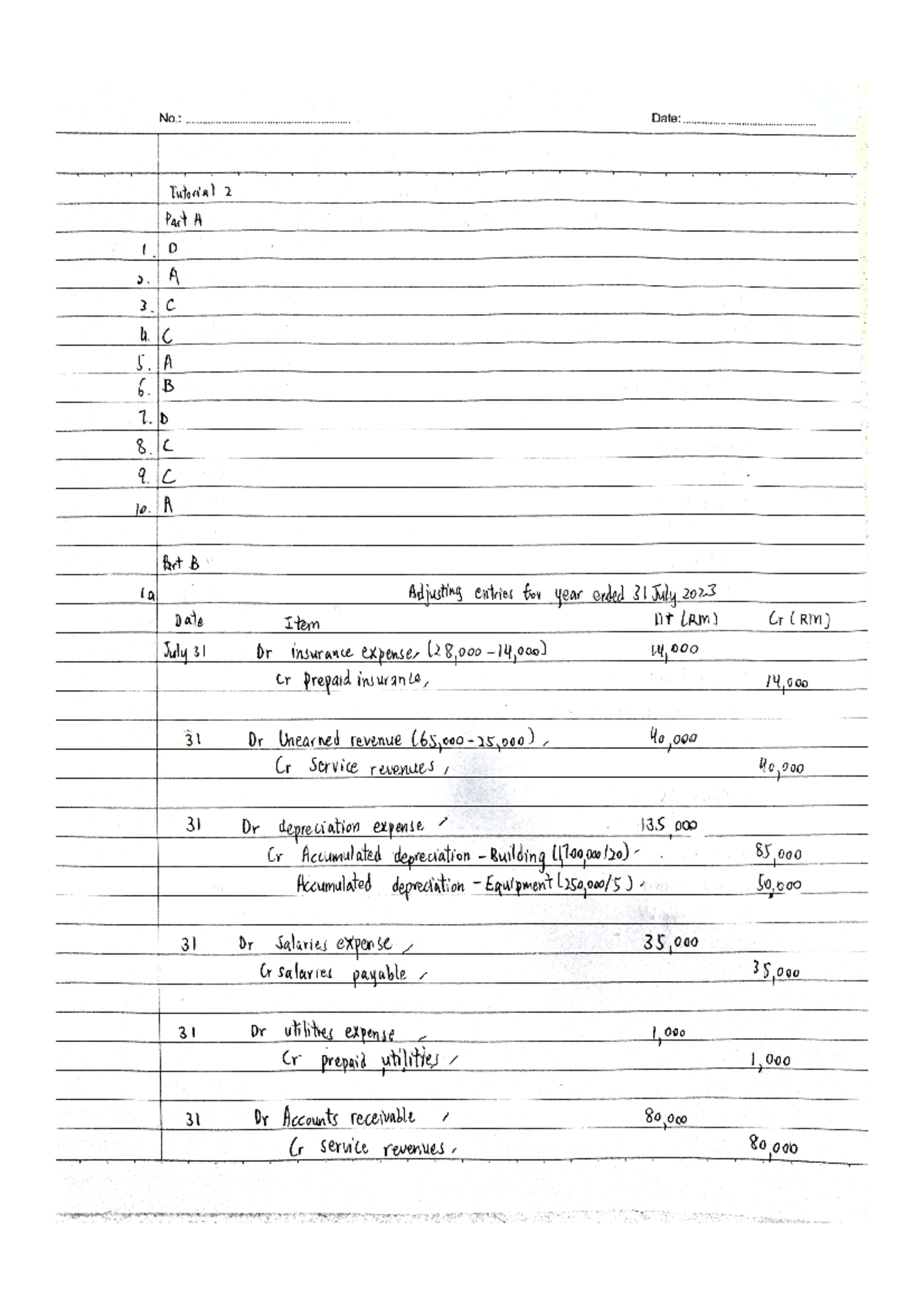 Tutorial 2 Additional Exercise Financial Accounting Studocu