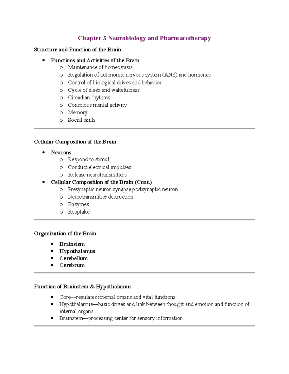 Mental Health Unit 2 - Exam 1 Study - Chapter 3 Neurobiology and ...