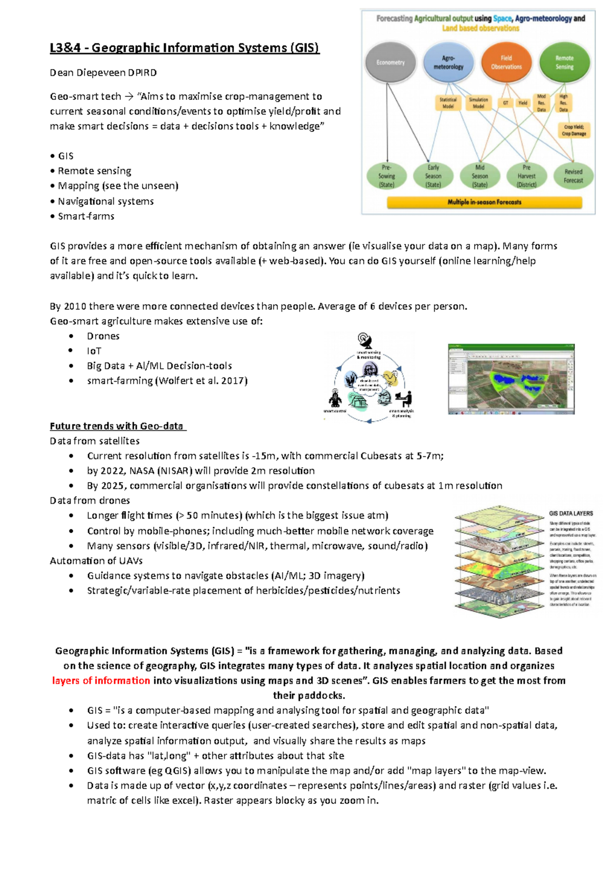 Lecture 3 and 4 - GIS - L3&4 - Geographic Information Systems (GIS ...