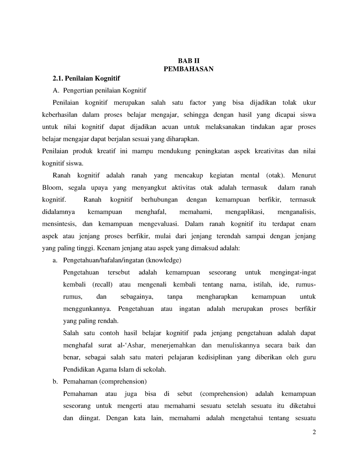 Makalah EVALUASI PEMBELAJARAN DALAM K-13 - Bab 2 - BAB II PEMBAHASAN ...