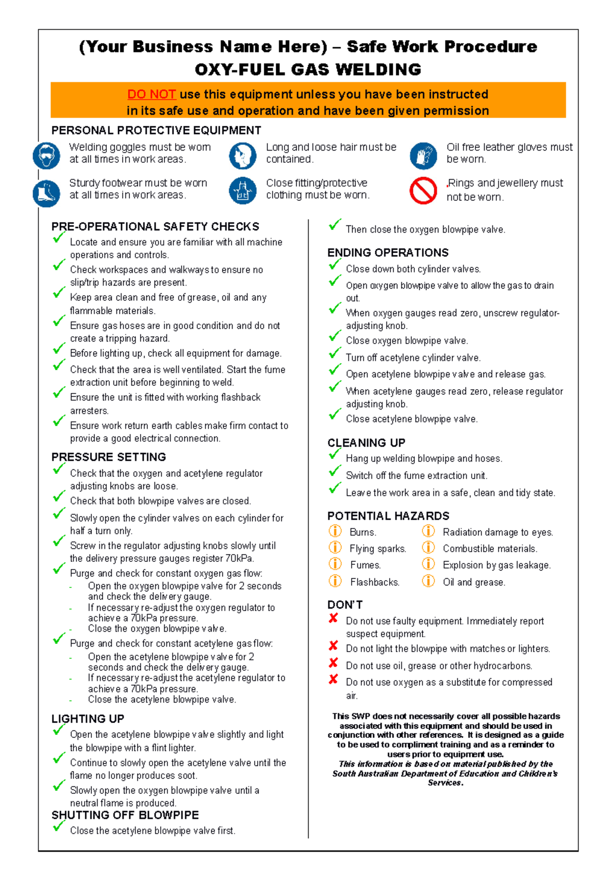 SWP Welder Oxy-Fuel Gas AS563 - (Your Business Name Here) – Safe Work ...