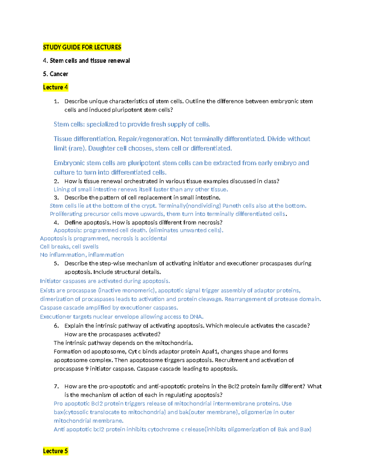 Module 4 Study guide Lecture 4,5-converted - STUDY GUIDE FOR LECTURES 4 ...
