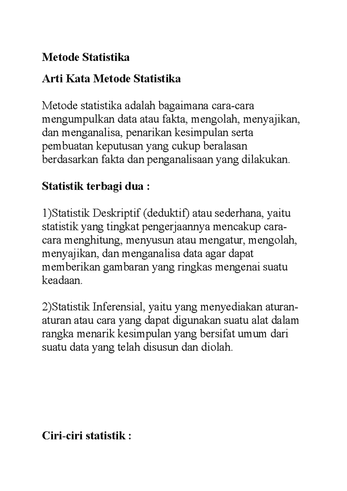 Materi kuliah 2 dan 3 data parametrik dan non parametrik metode