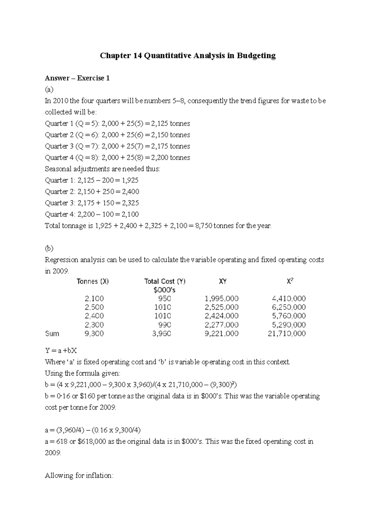 ACCA F5 : Ch14-Quantitative Analysis Budget (Answer) - Chapter 14 ...