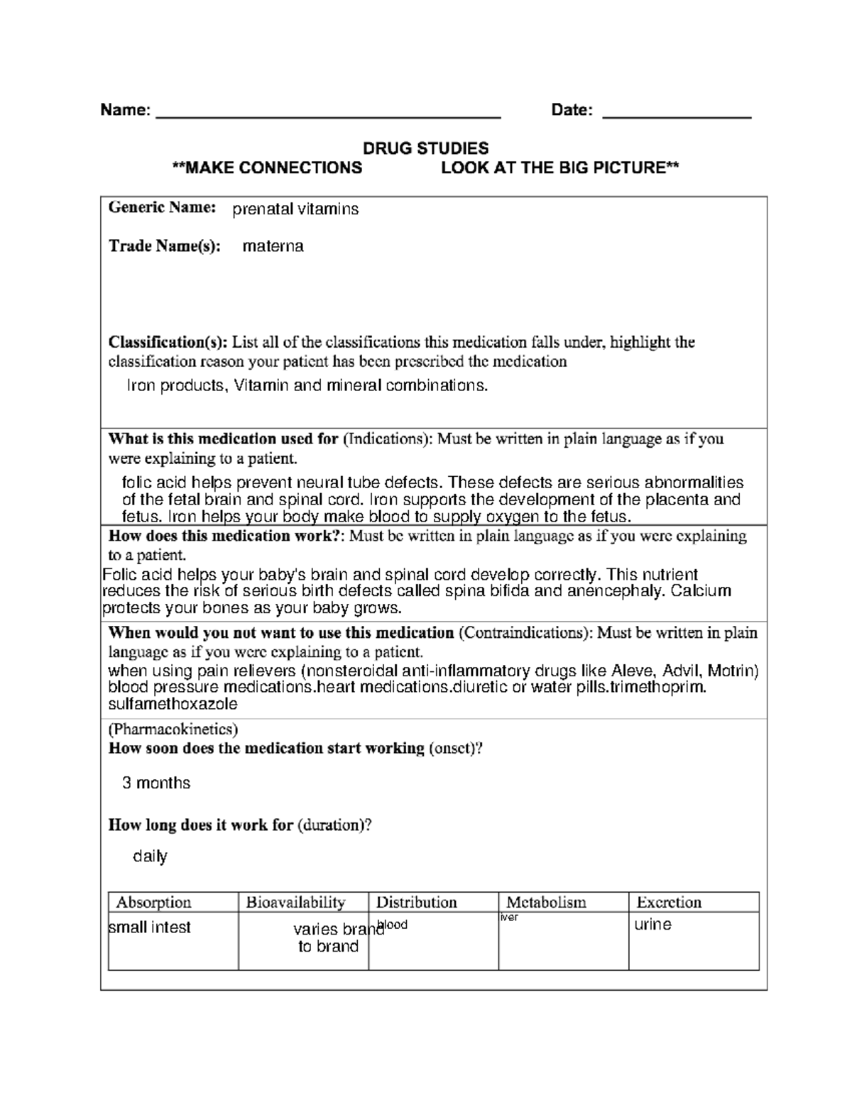 Prenatal med prenatal vitamins folic acid helps prevent neural tube defects. These defects