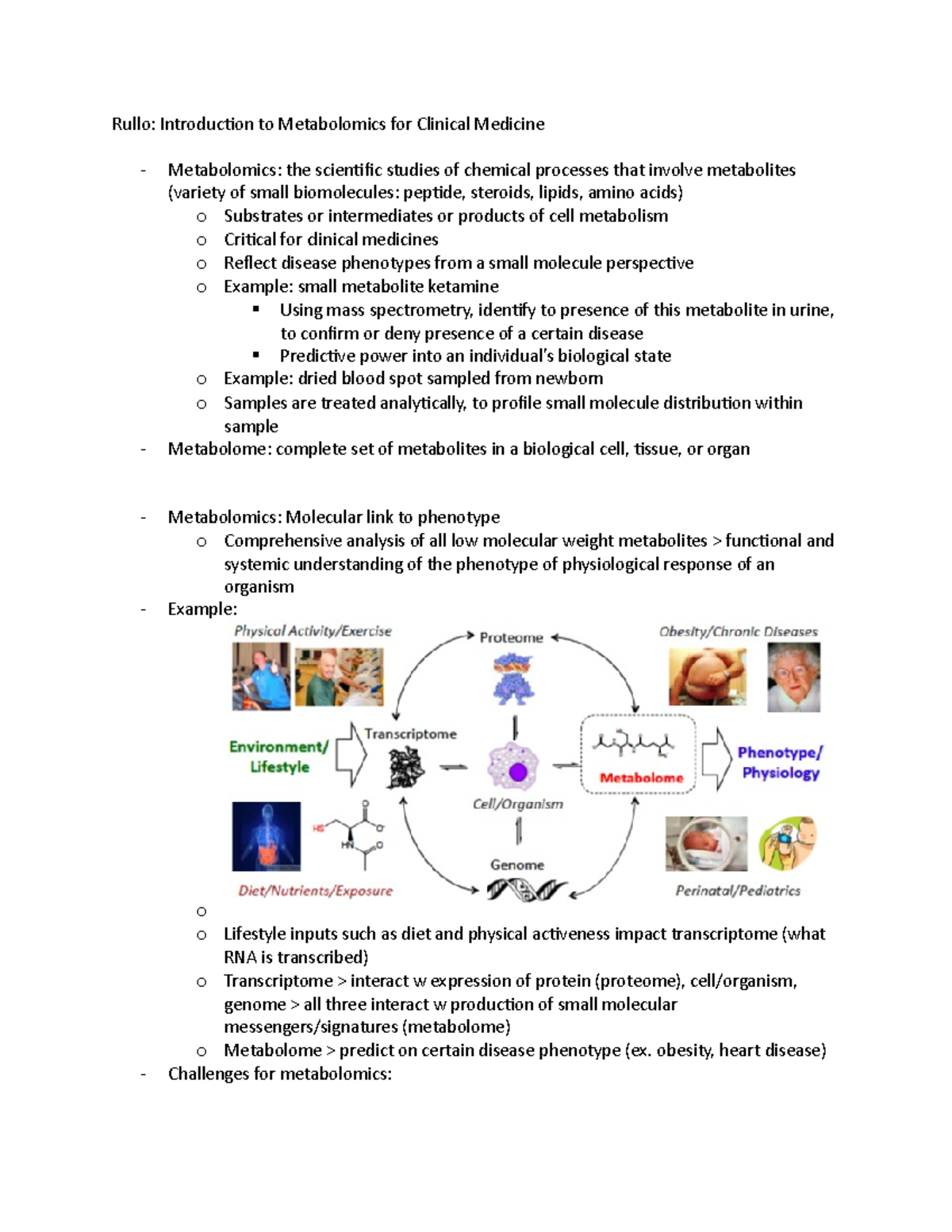 Rullo - n/a - Rullo: Introduction to Metabolomics for Clinical Medicine ...