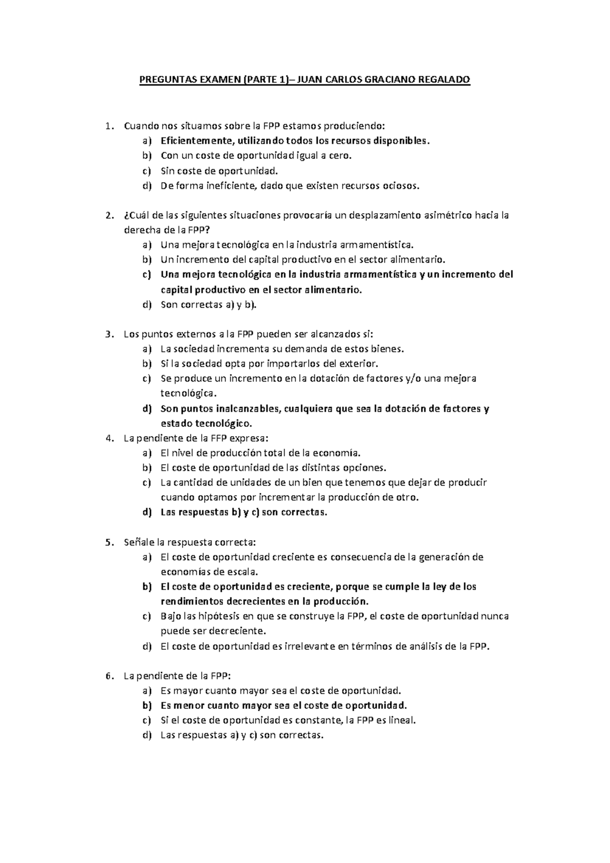 Ejercicios Tipo Test Tipo Examen - PREGUNTAS EXAMEN (PARTE 1)– JUAN ...