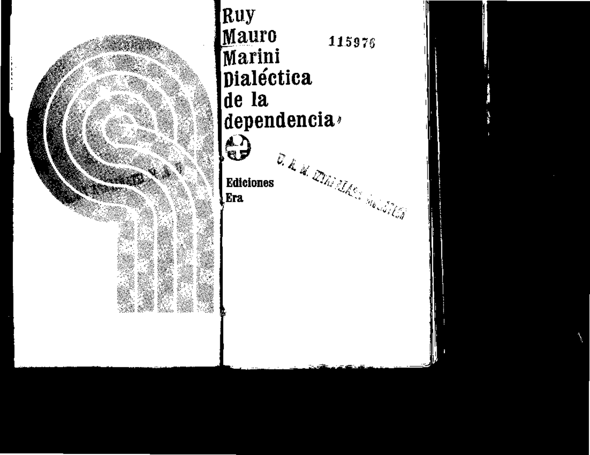 Ruy Mauro Marini Dialéctica De La Dependencia www.studocu.com