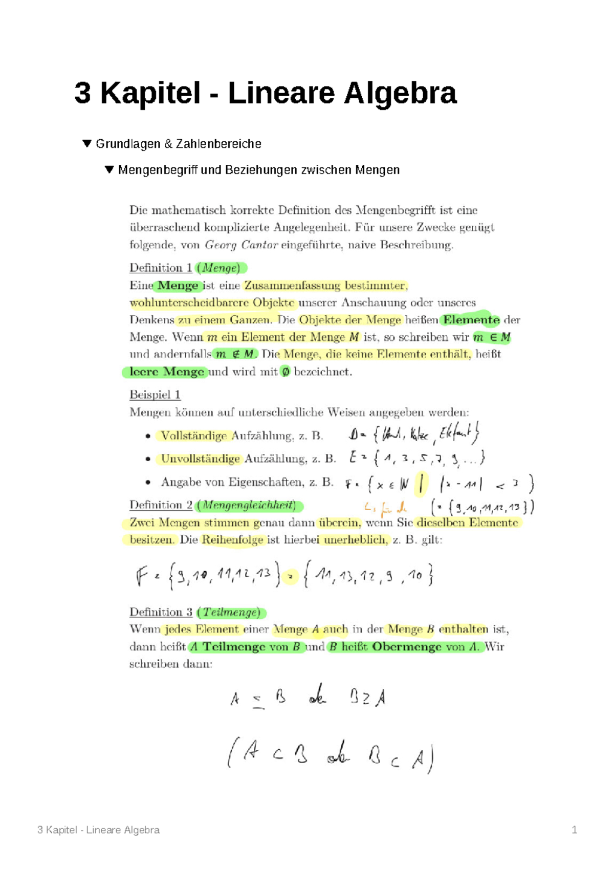 3 Kapitel - Lineare Algebra - Mathematik - 3 Kapitel - Lineare Algebra ...