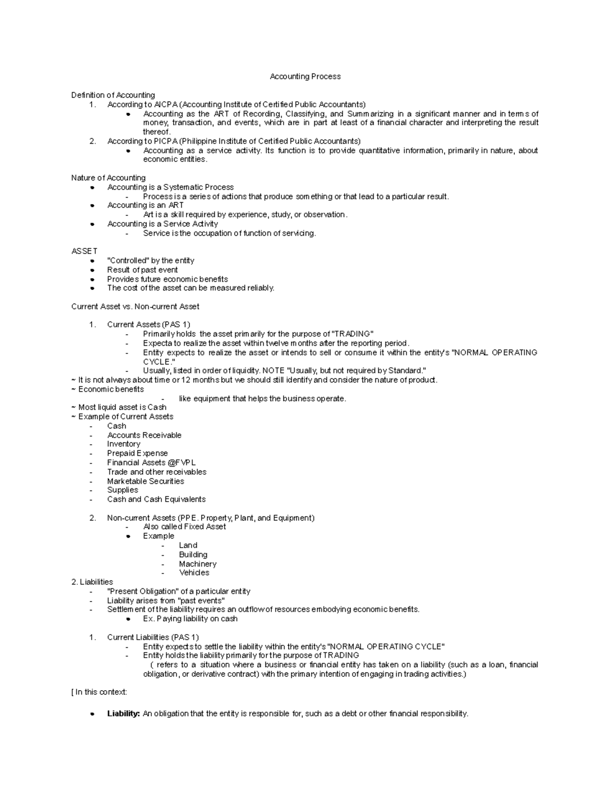 Accounting Process - study well - Accounting Process Definition of ...