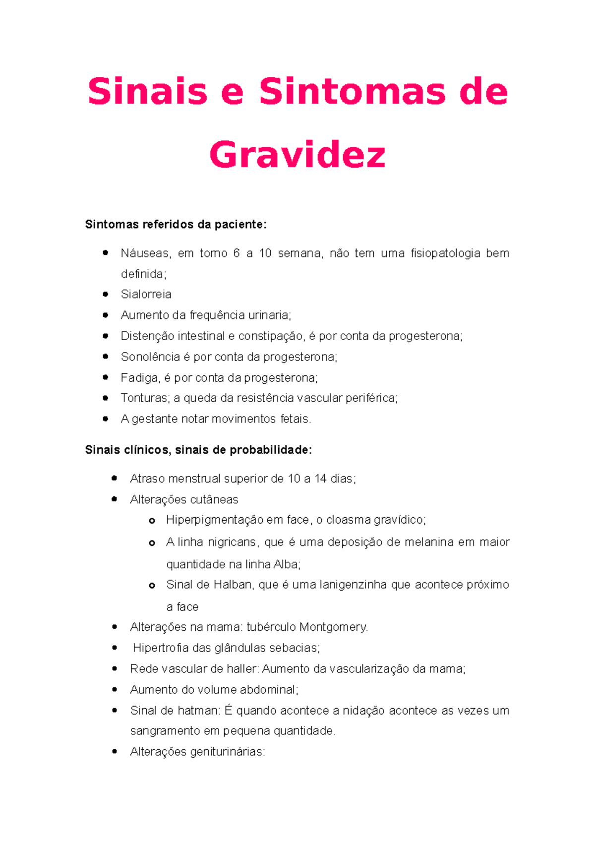 Primeiros sintomas de gravidez: os sinais