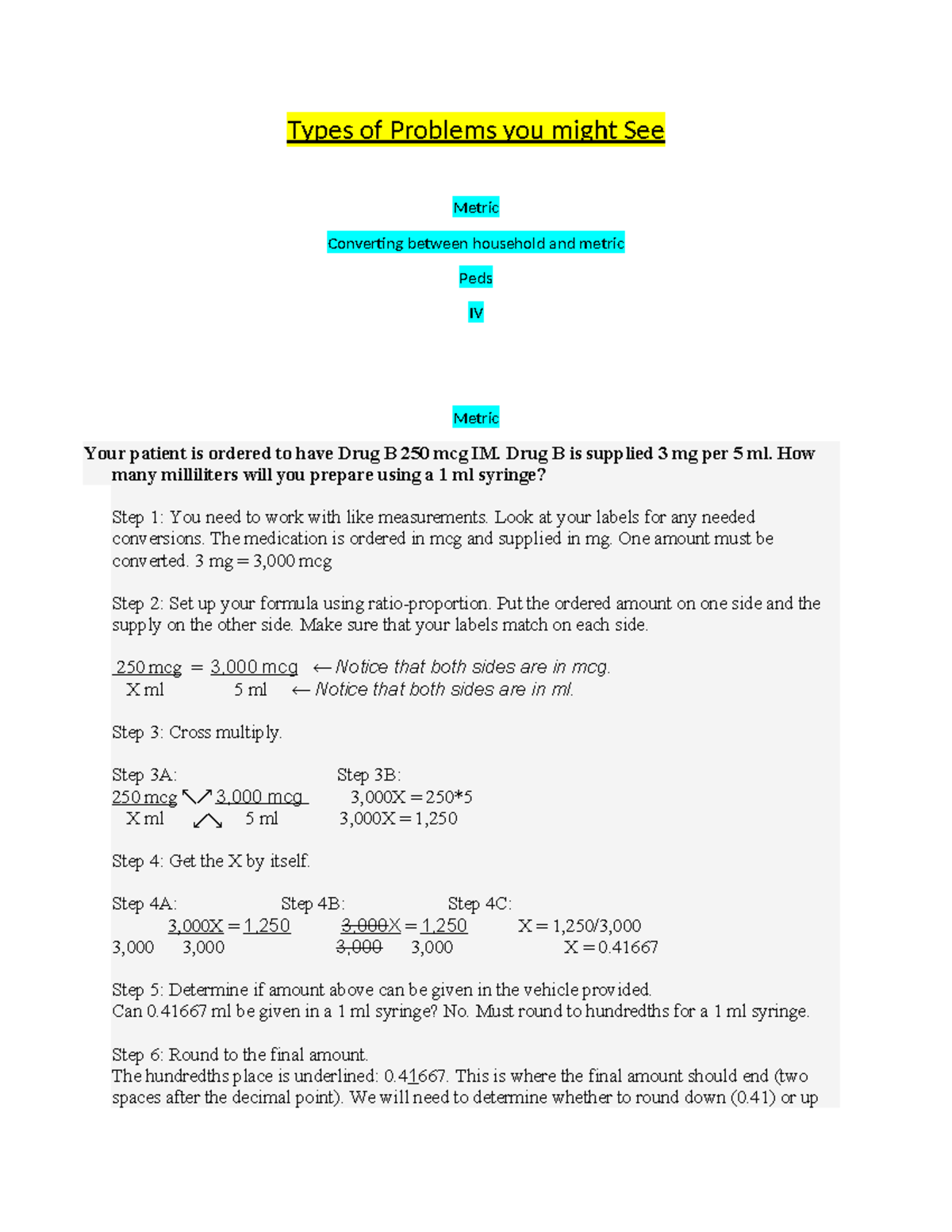 Types of Problems you might See - Types of Problems you might See ...