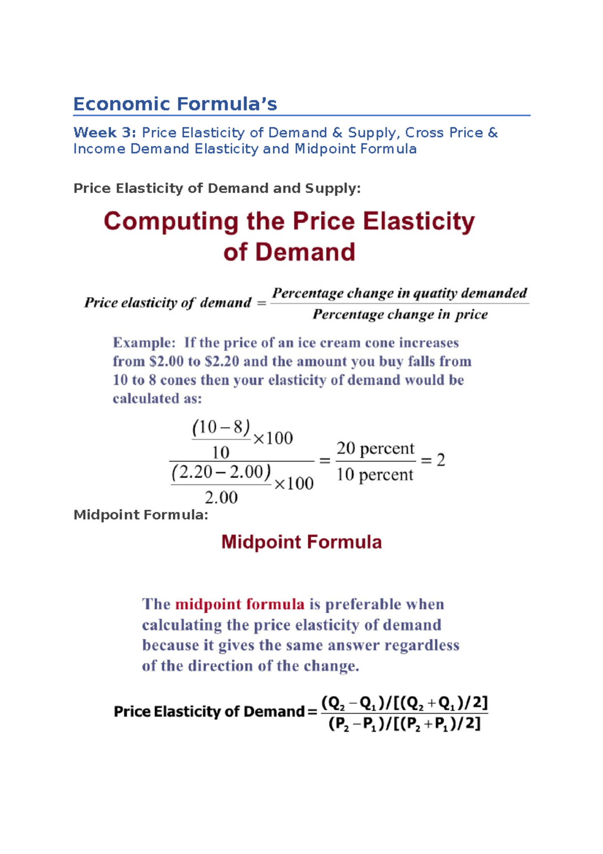 Economic Formula Busm4130 Accounting For Bus Decisions Rmit Studocu