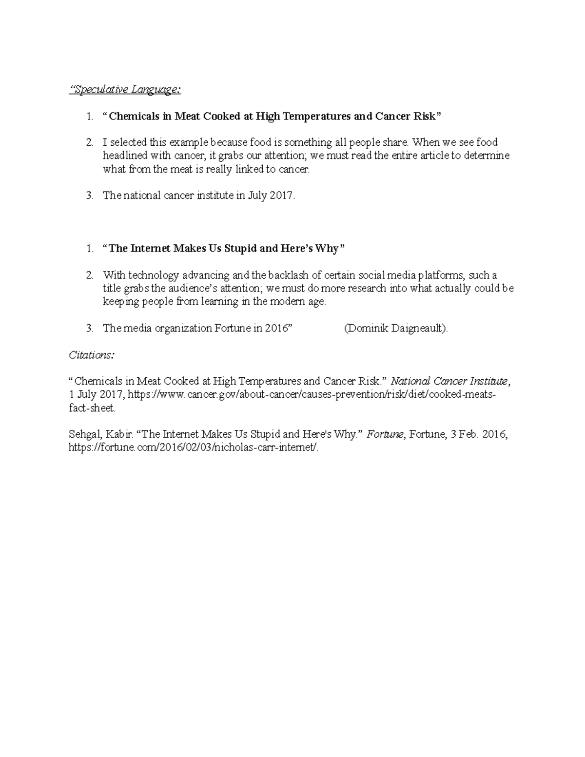 Speculative Language Unit 1 coursework where you find an ad and