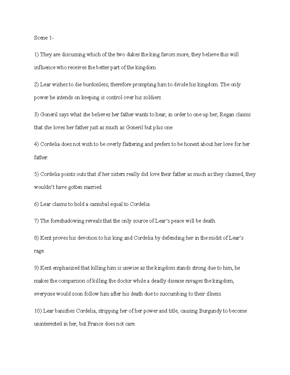 King Lear Act 1 Questions And Journal Scene 1 They Are Discussing Which Of The Two Dukes The 8598