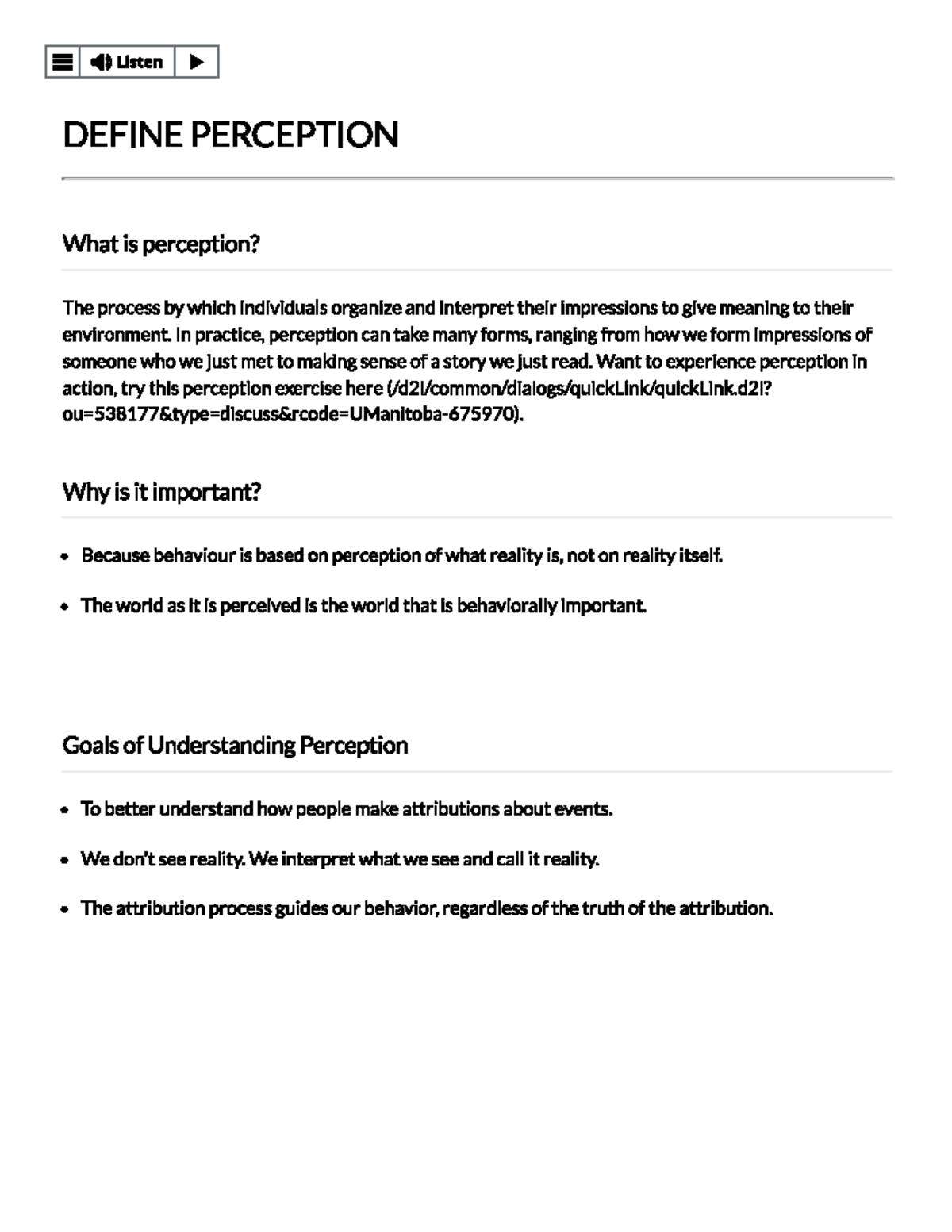 Perception 1 - COurse Contents And Lecture Materials - GMGT 2070 - Studocu