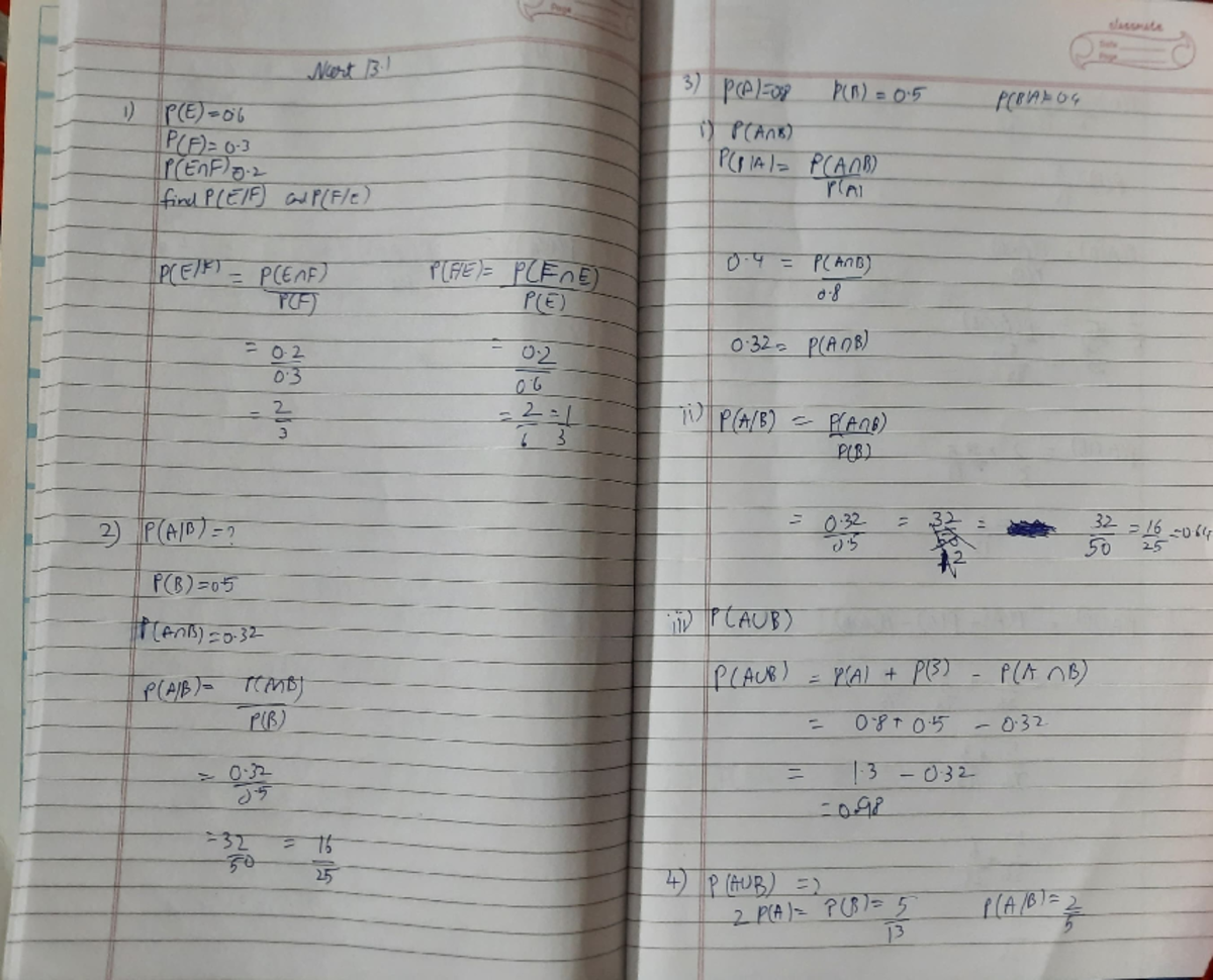 Ncert 13.1 by rohit - Maths - Mathematics I - (T O Date Page rre)EL- 62 ...