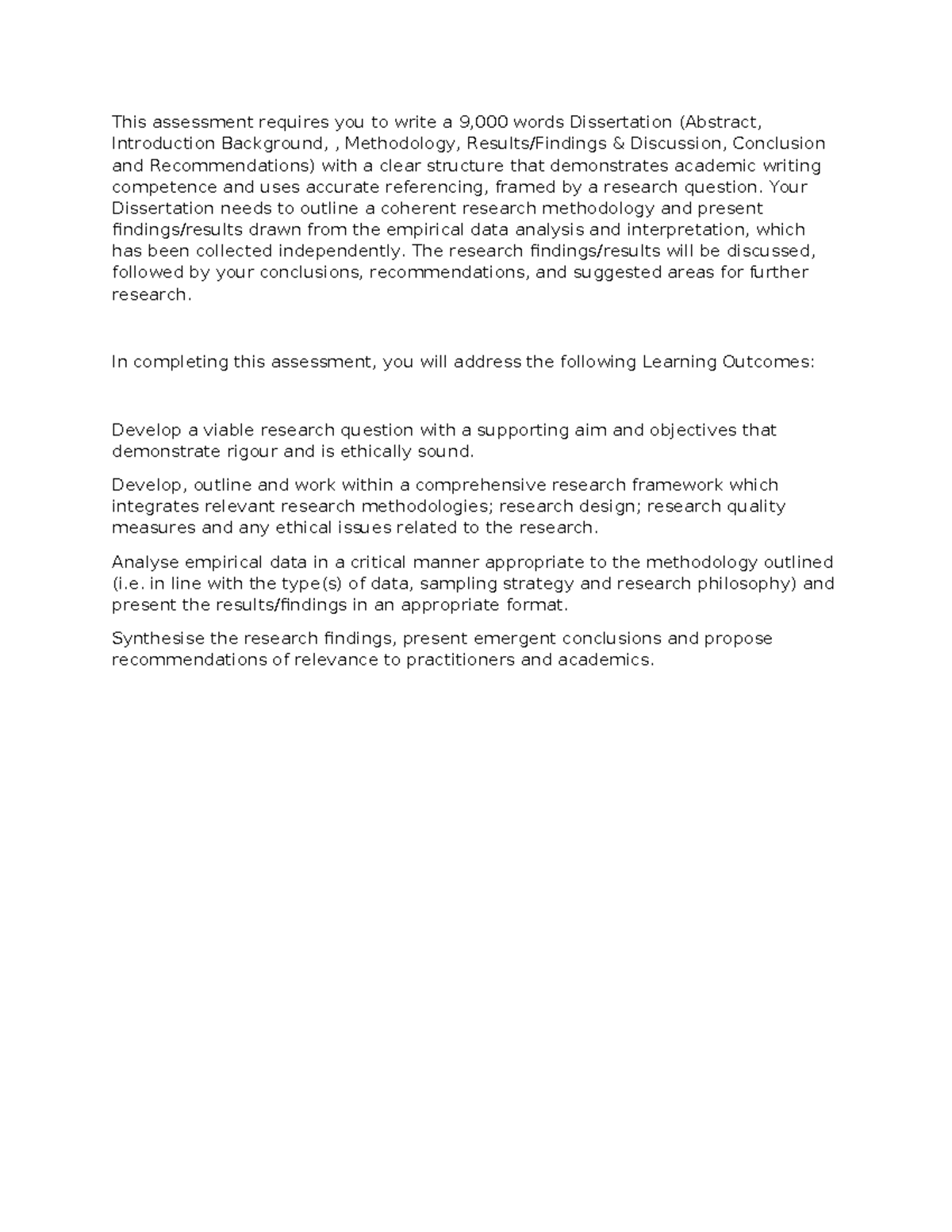Guide - guidance - This assessment requires you to write a 9,000 words ...