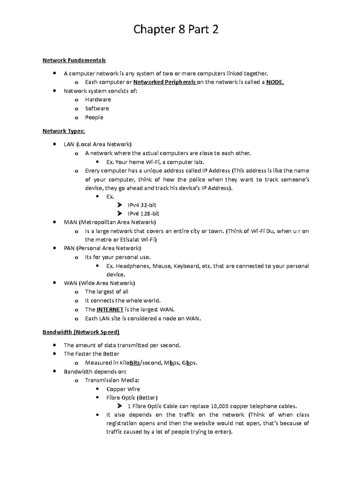 Chapter 8 (Part 1 Done, Half of Part 2) - Network Fundamentals A ...