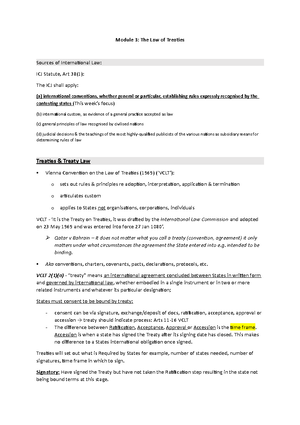 LAW2222 - International Law - All Modules - Daniel Belich Public ...