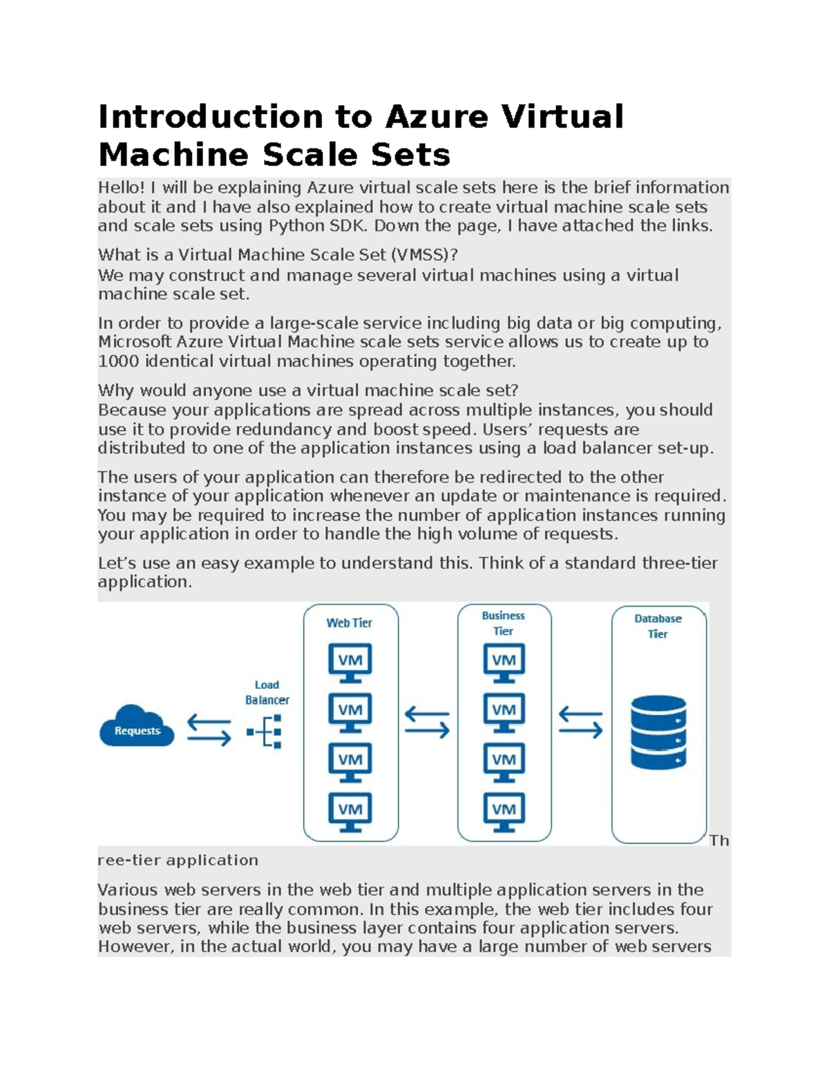Introduction To Azure Virtual Machine Scale Sets Introduction To Introduction To Azure Virtual Machine Scale Sets Introduction To
