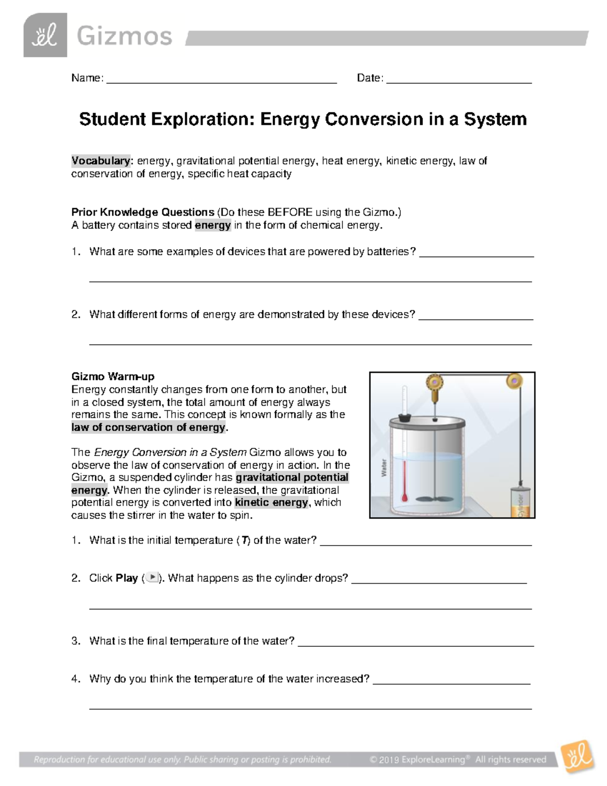 Energy Conversion System SE - Name ...