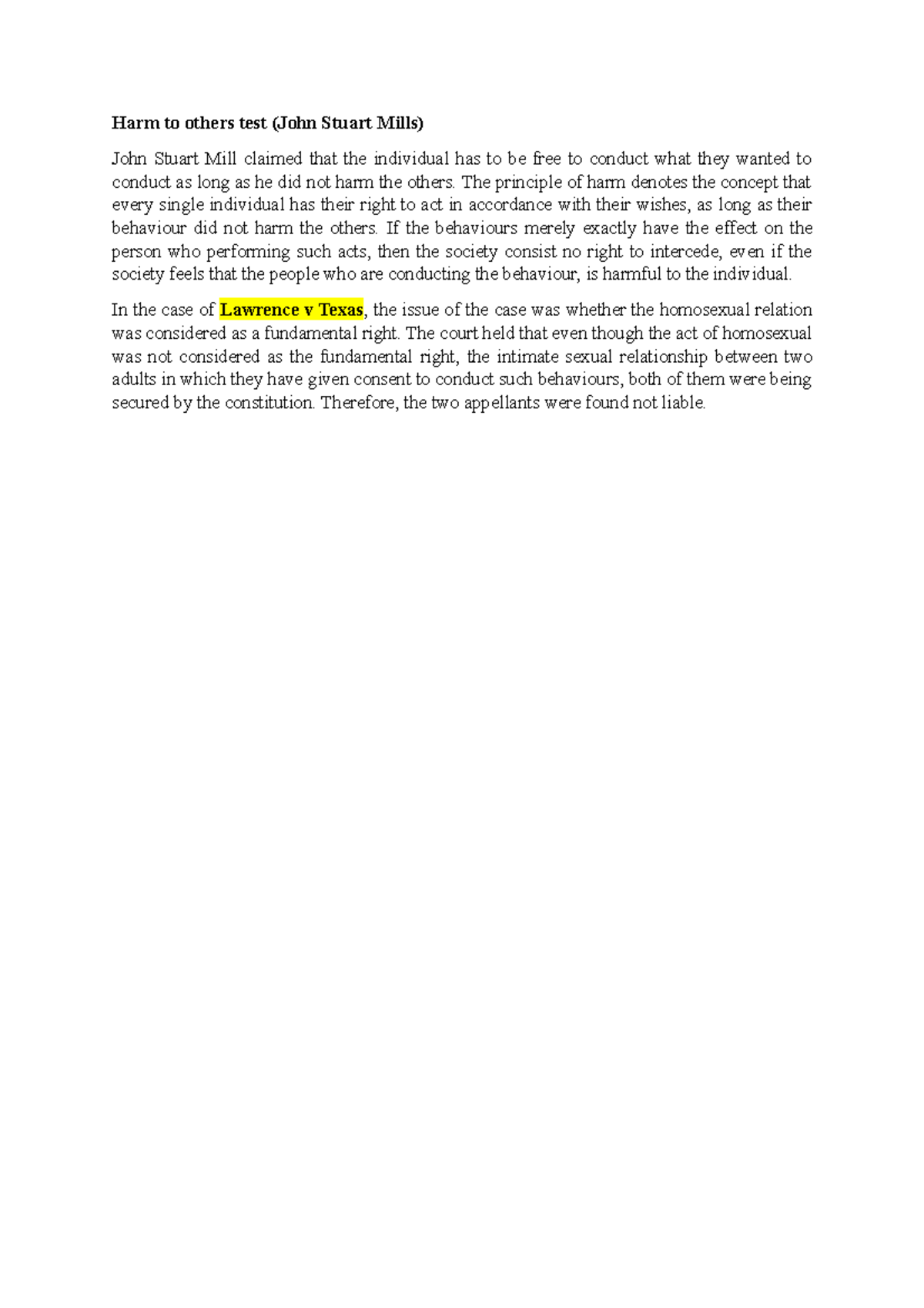 Harm to others test - The principle of harm denotes the concept that ...