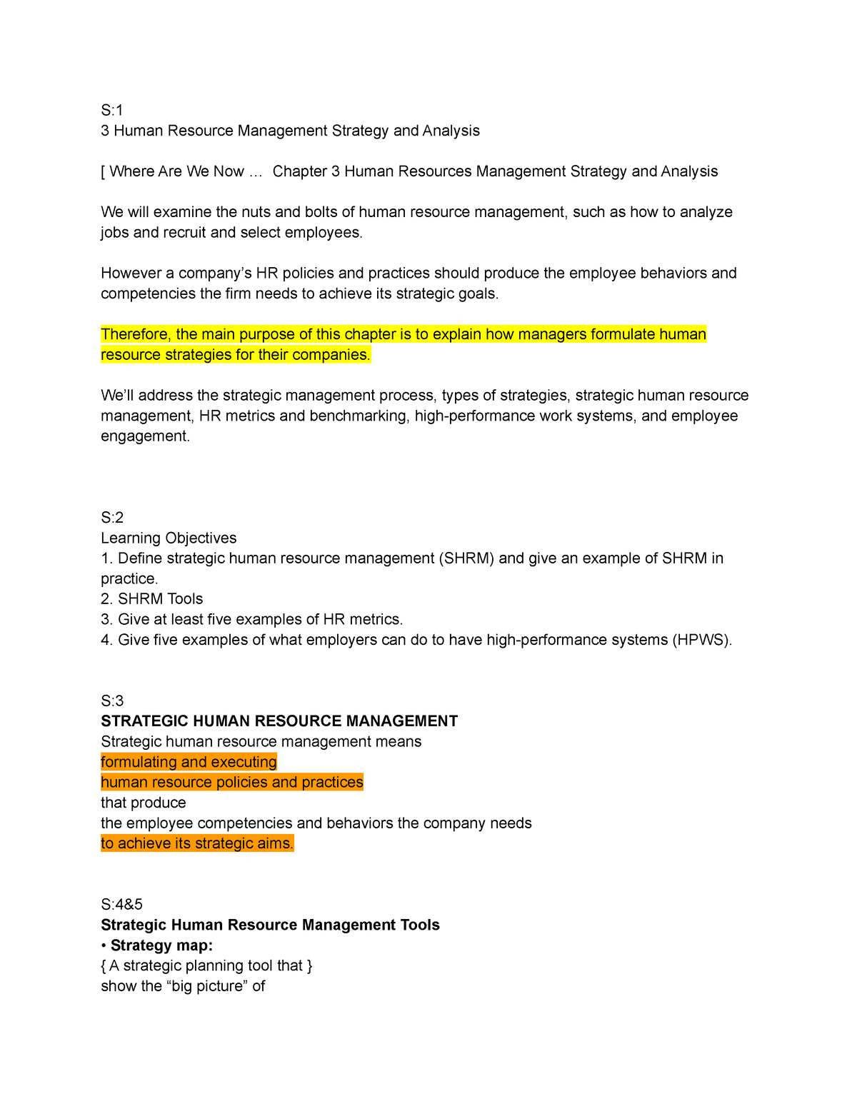 HRM, C-3 - Chapter 3 Human Resources Management Strategy And Analysis ...