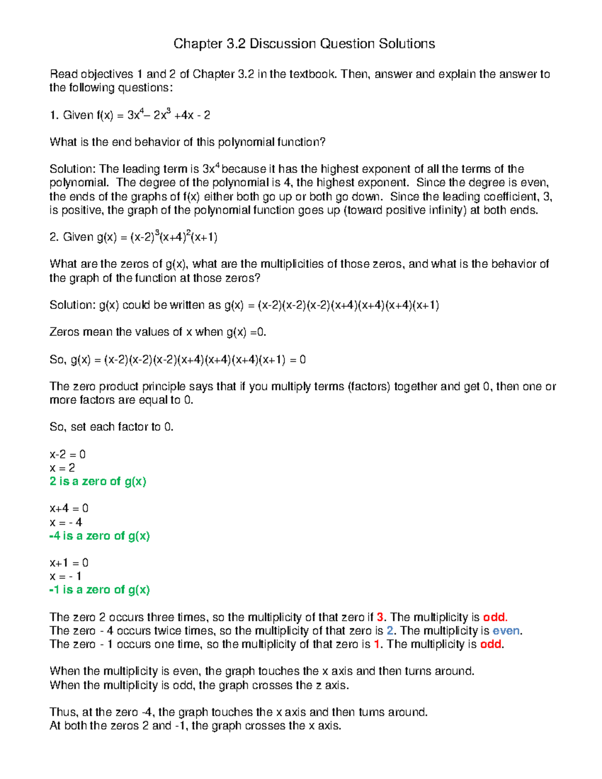 Discussion 3.2 Solutions - Chapter 3 Discussion Question Solutions Read ...