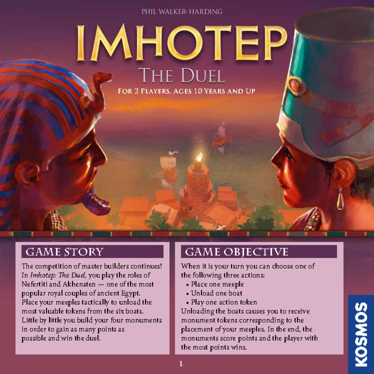 Thames & Kosmos Imhotep Duel – Strategiespiel Für 2 Spieler Ab 10 Jahren, Spieldauer 30 Min., Nachfolger Von Imhotep: Baumeister Von Ägypten
