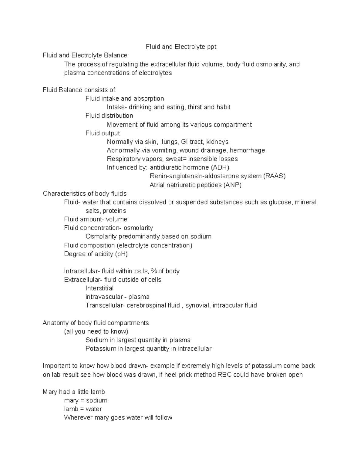 Fluid and Electrolyte ppt Fluid and Electrolyte ppt Fluid and