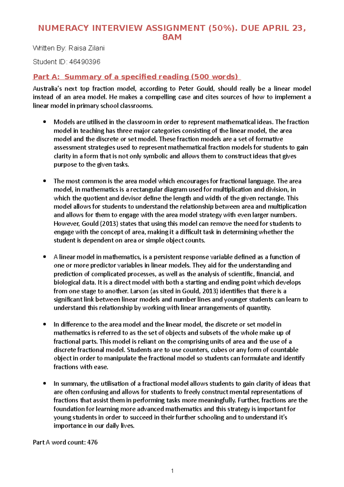 2021 Numeracy Interview Assignment Guidelines edited - NUMERACY ...