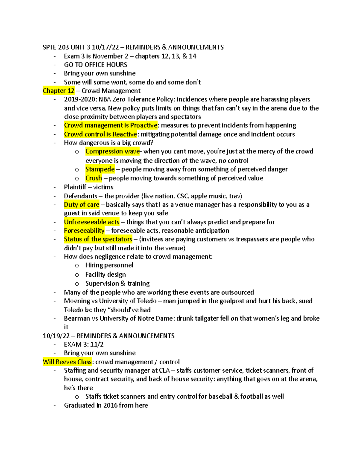 Spte 203 Unit 3 - Unit 3 Lecture Notes - Spte 203 Unit 3 10 17 22 