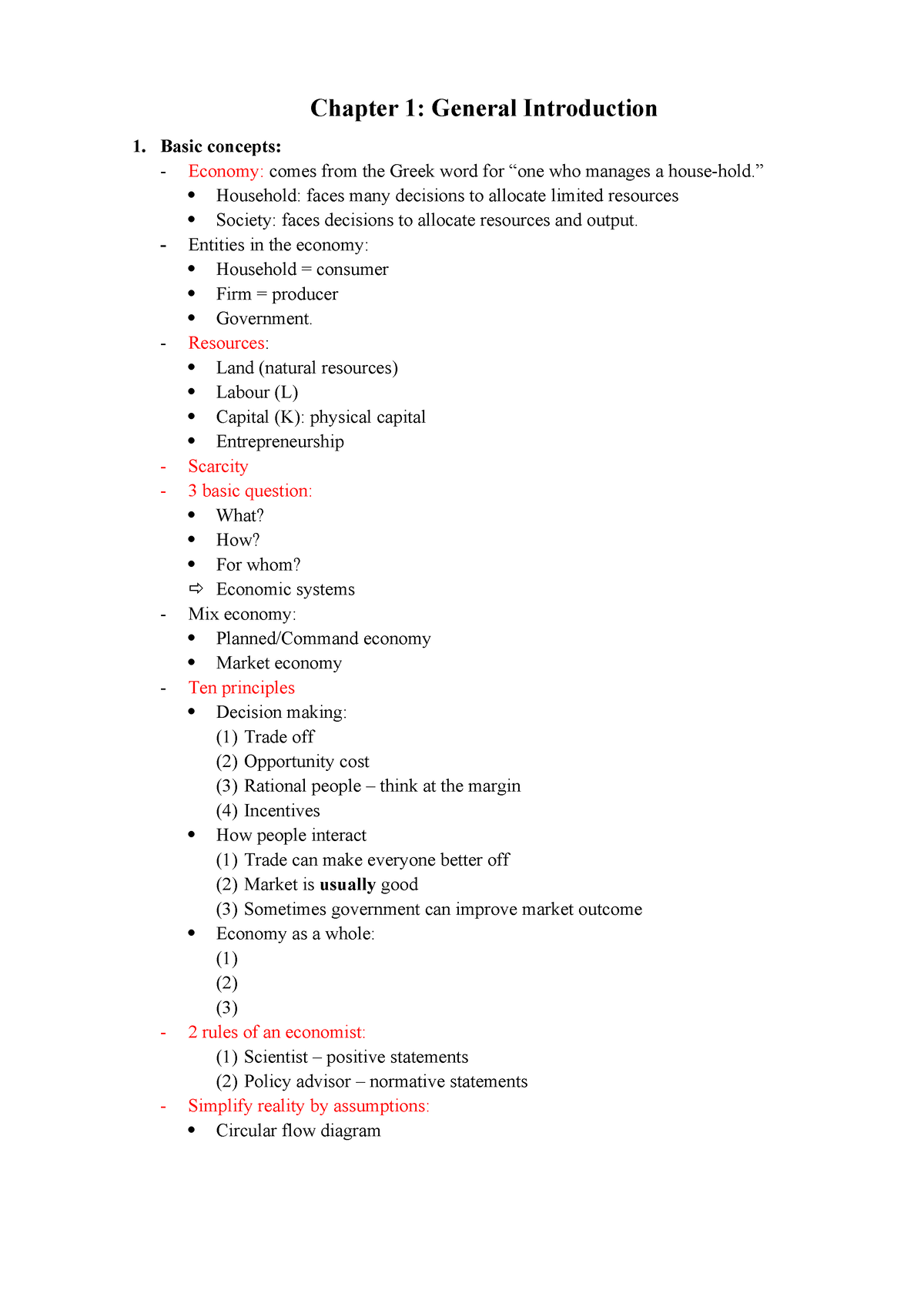 Chapter 1 - Note - Chapter 1: General Introduction Basic Concepts ...