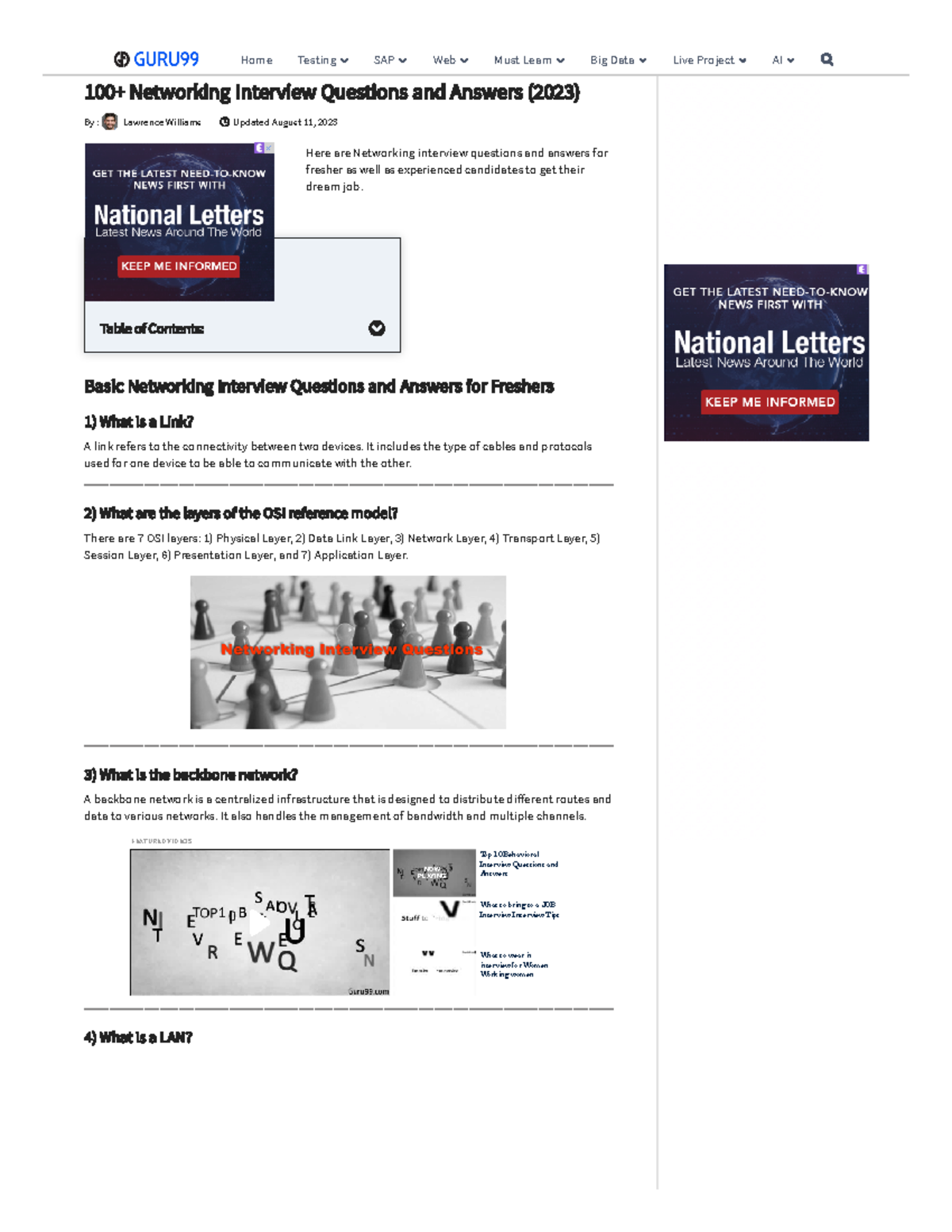 Www guru99 com networking interview questions html 100+ Networking Interview Questions and