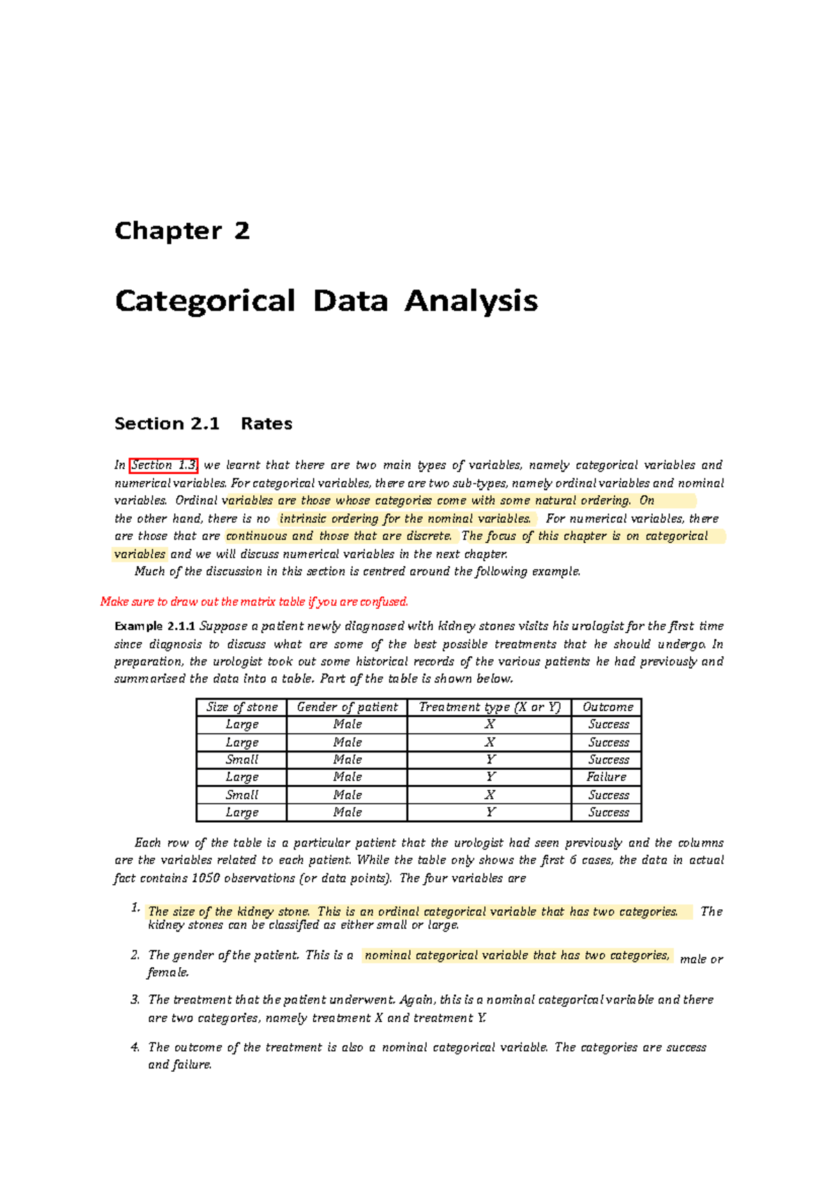 Chapter 2 - Chapter 2 Categorical Data Analysis Section 2 Rates In ...