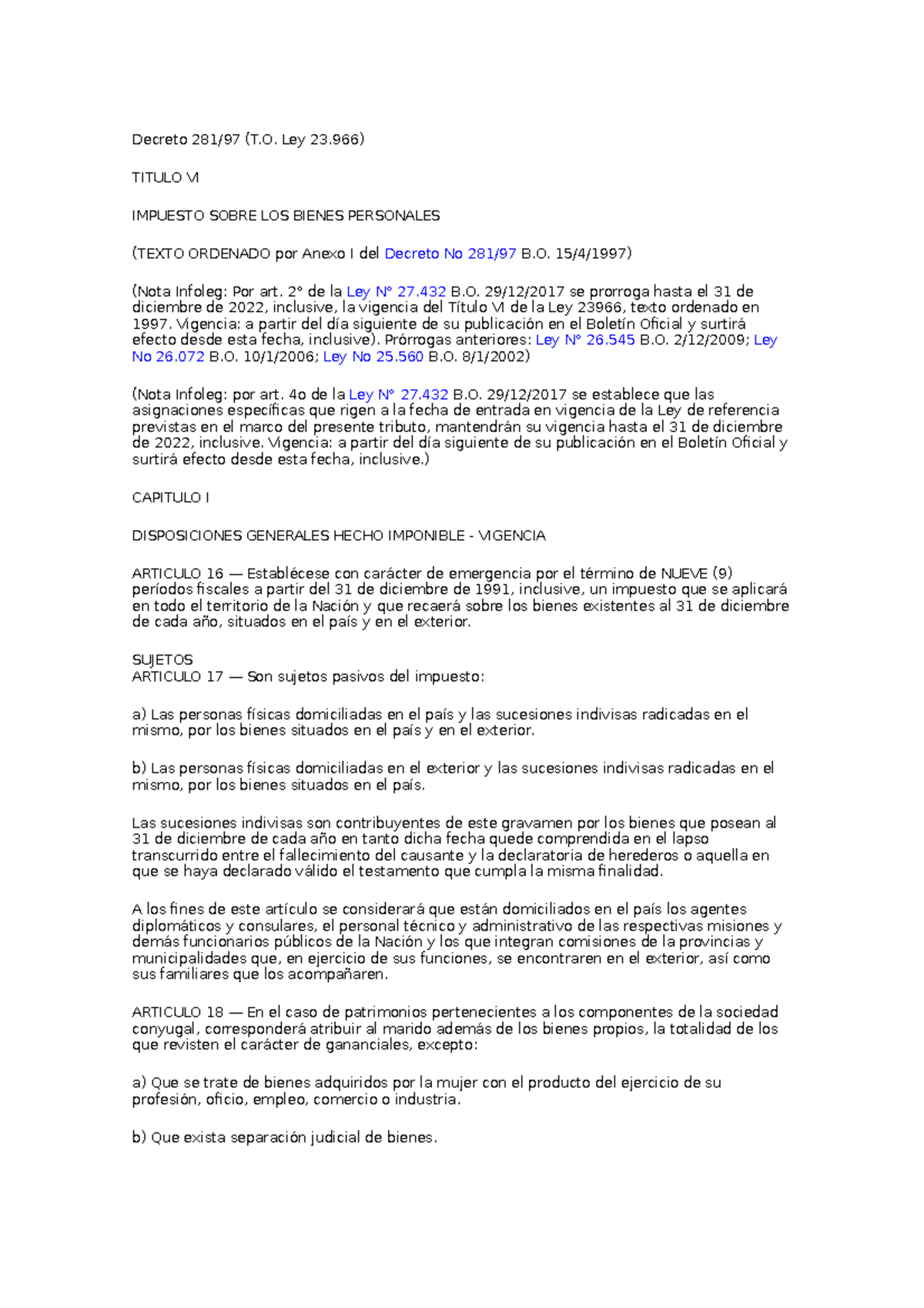 Decreto 281 - Régimen Tributario - Siglo 21 - Studocu