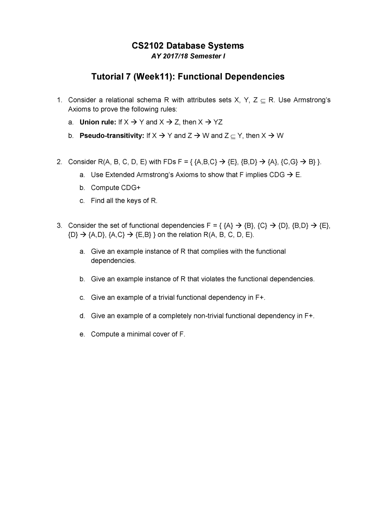 CS2102 AY2017-18 Semester 1 - Tutorial 7 - CS2102 Database Systems AY ...