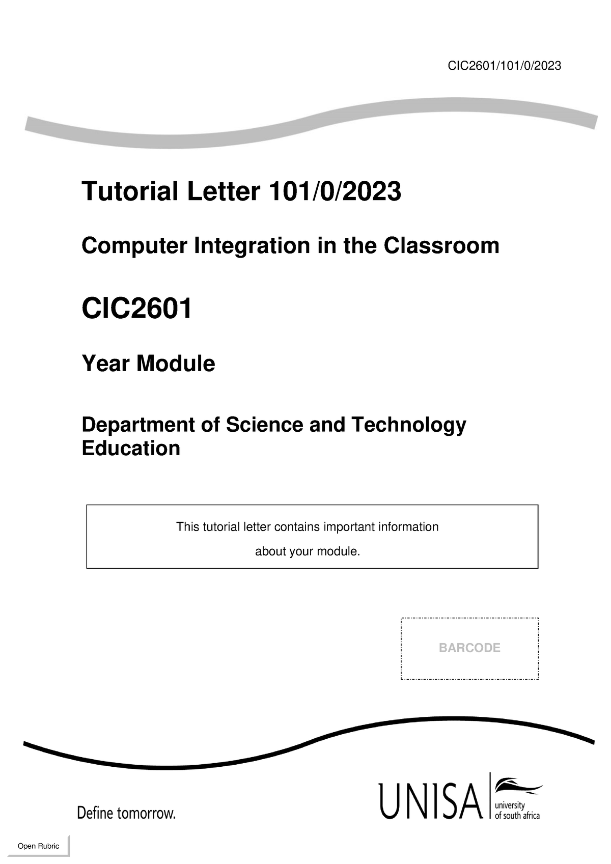 cic2601 assignment 3 2023