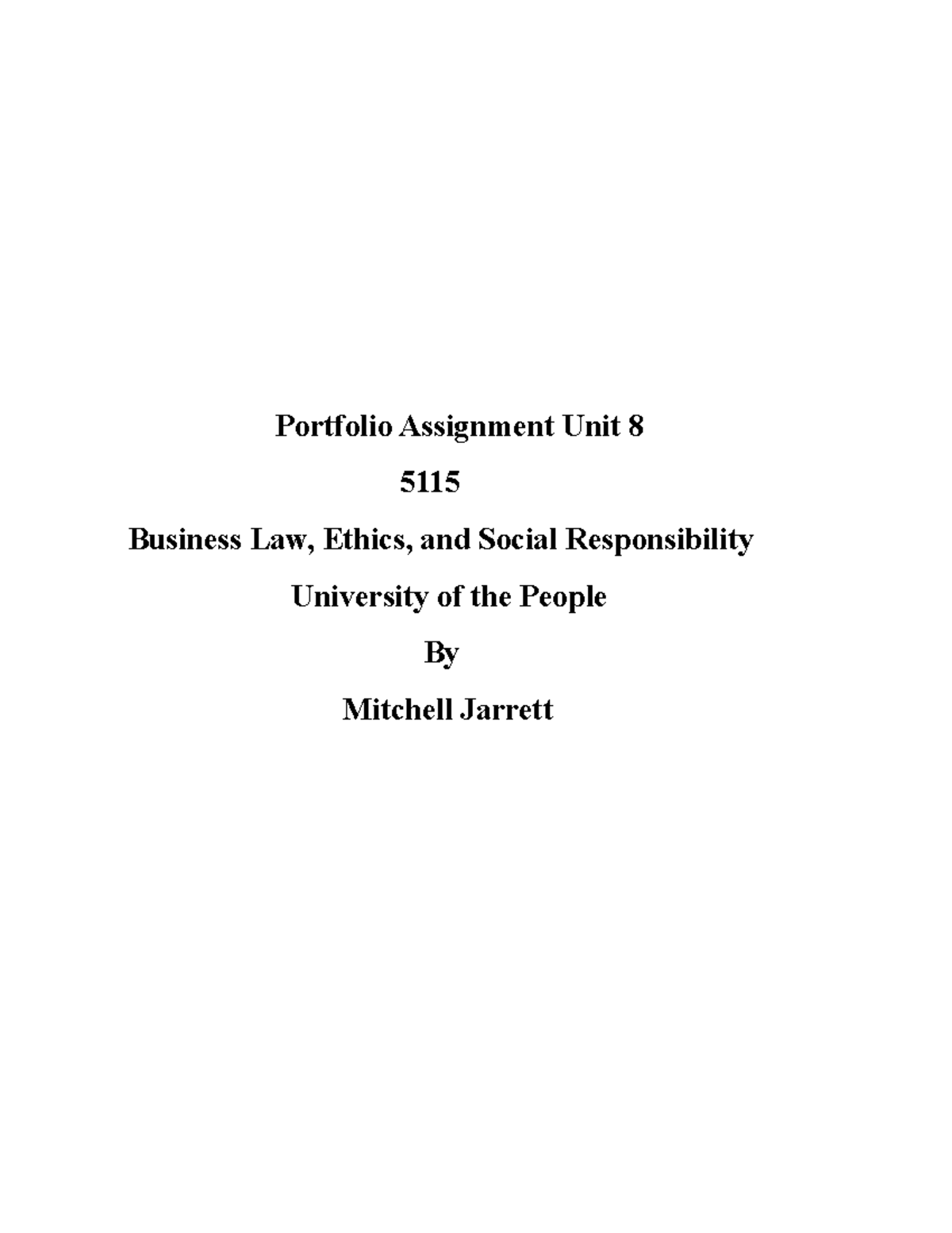 Portfolio Assignment Unit 8 The International Brothers Electrical