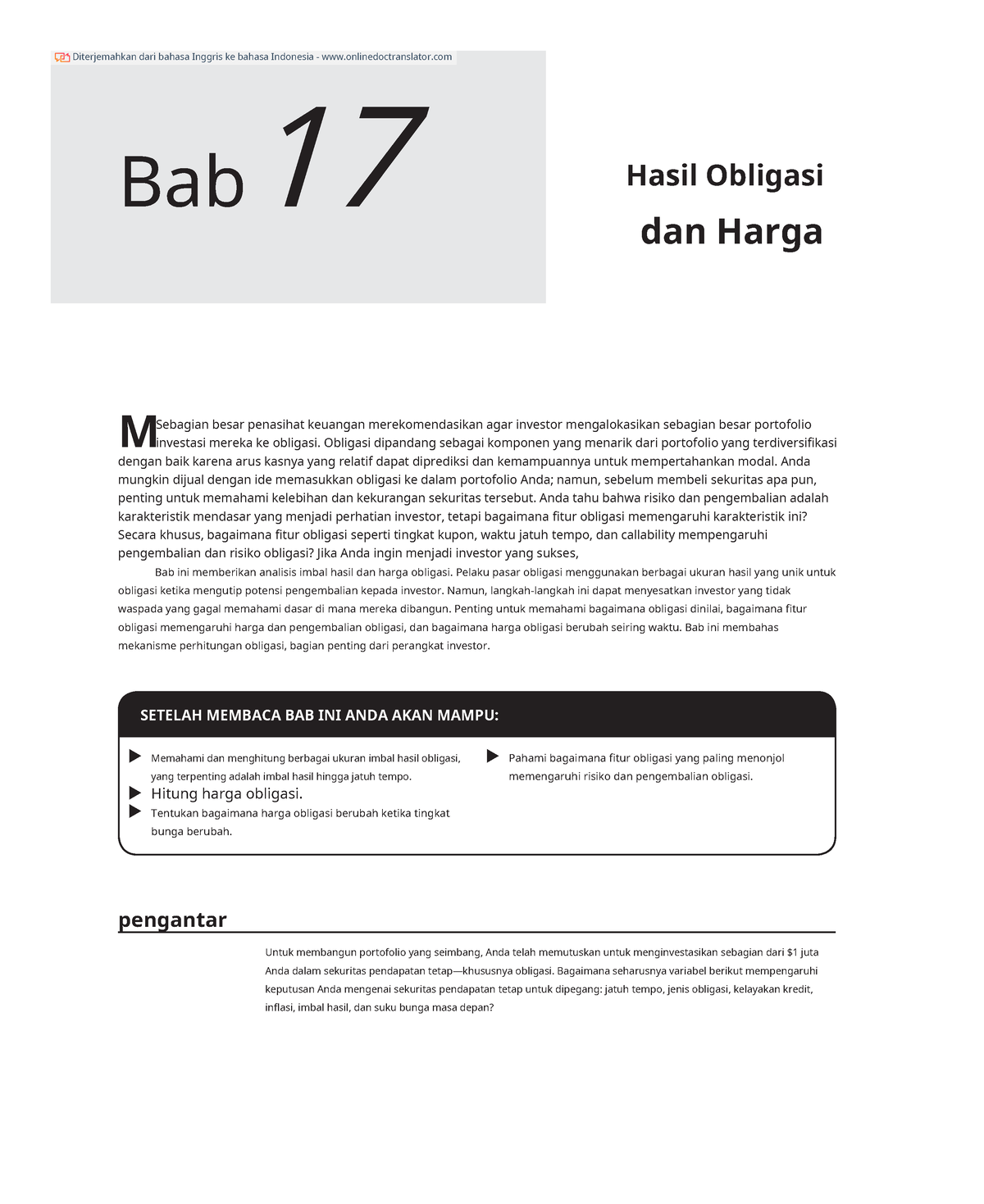 Bab 17 - Cccc - Bab 17 Hasil Obligasi Dan Harga M Sebagian Besar ...