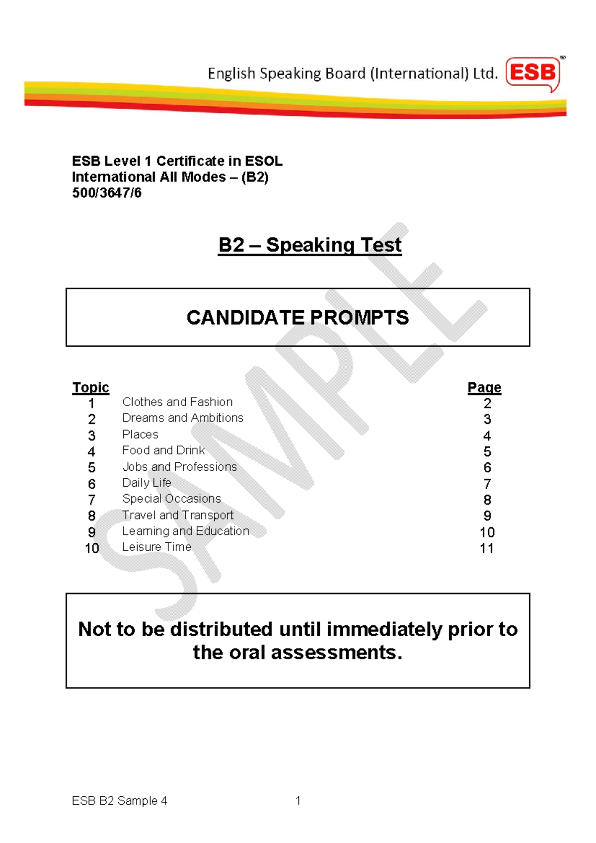 ESB B2 Sample Candidate Prompts - ESB Level 1 Certificate in ESOL ...