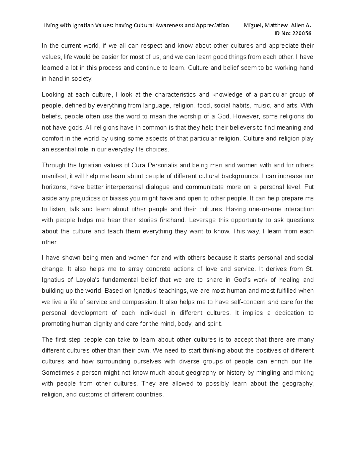 Cultural Diversity - DONT COPY PASTE IT - Living with Ignatian Values ...