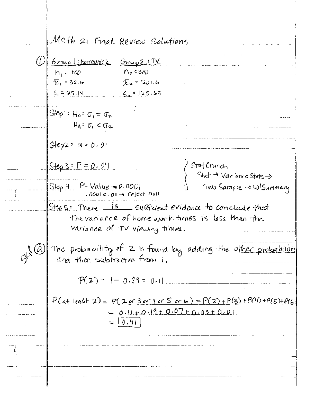 Math 021 Final Study Guide Solutions - MATH 021 - Studocu