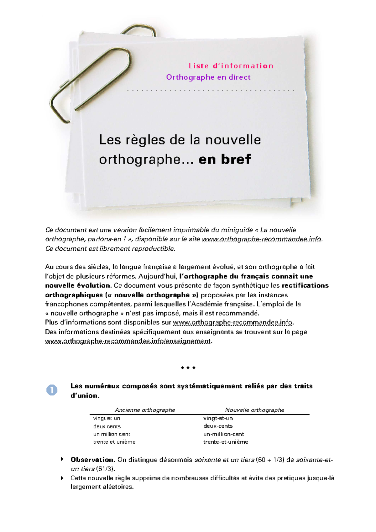 Reglesd' Orthographe - Ce document est une version facilement ...