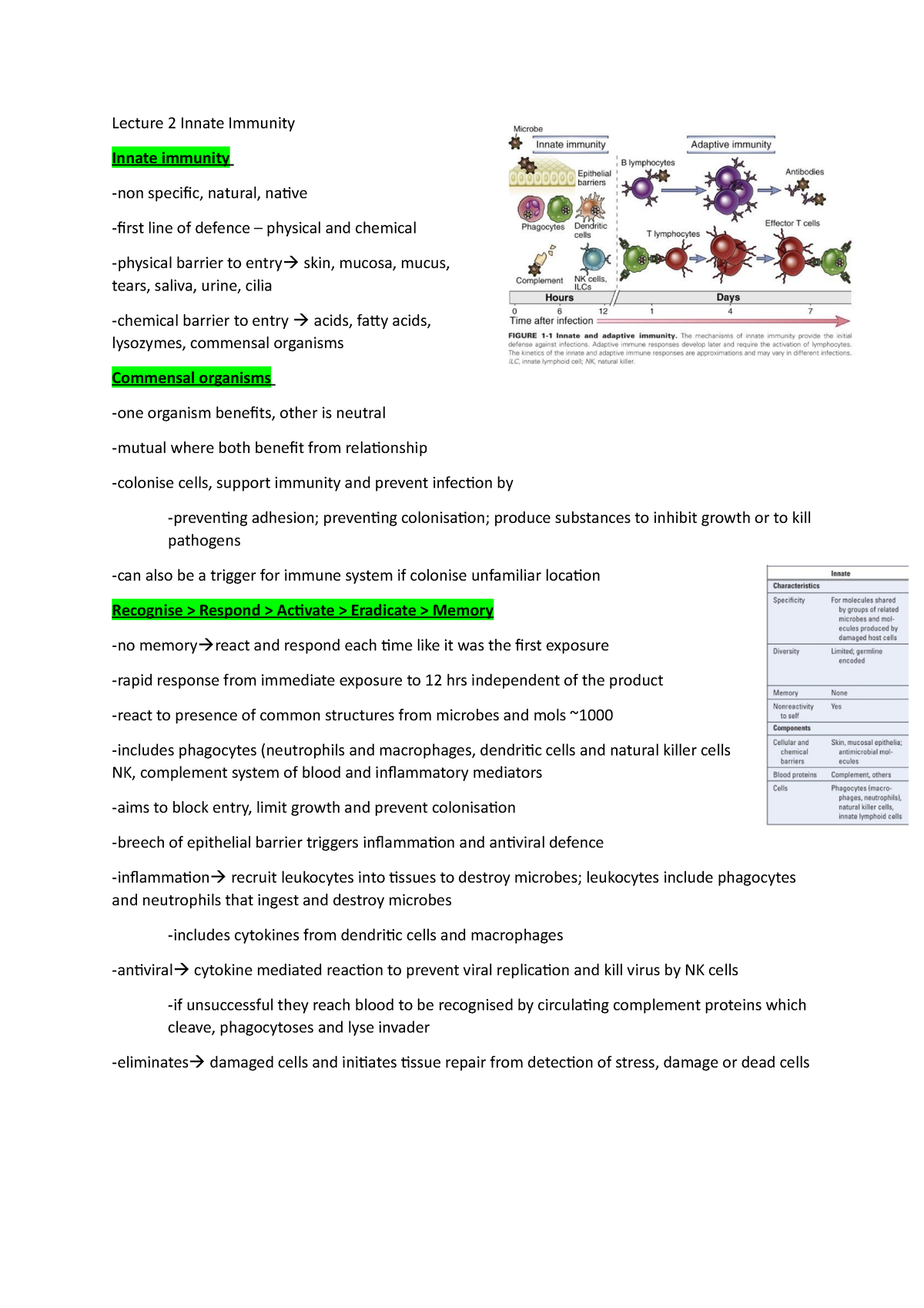 Lecture 2 Innate Immunity - Lecture 2 Innate Immunity Innate Immunity ...