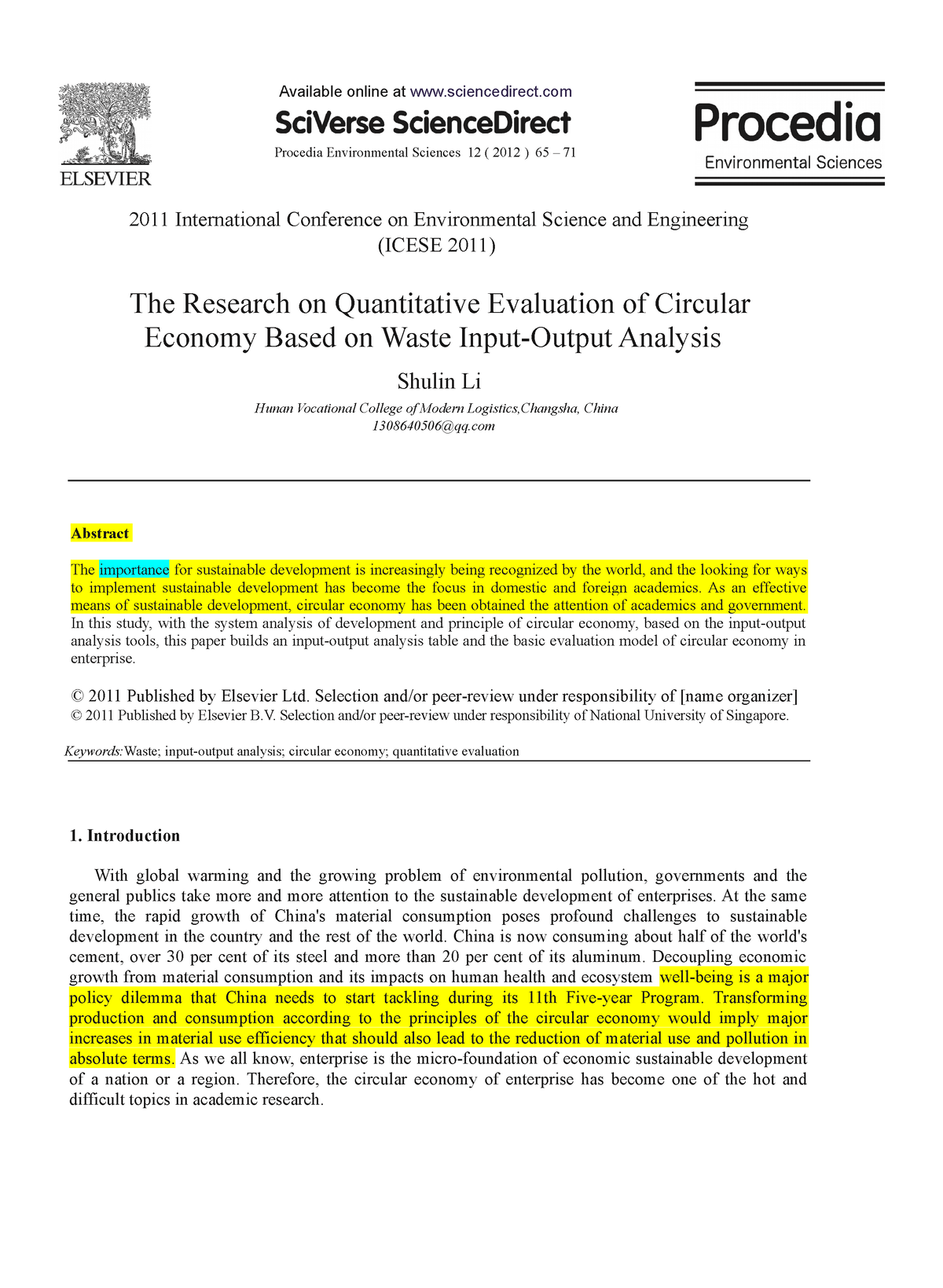 circular economy research paper