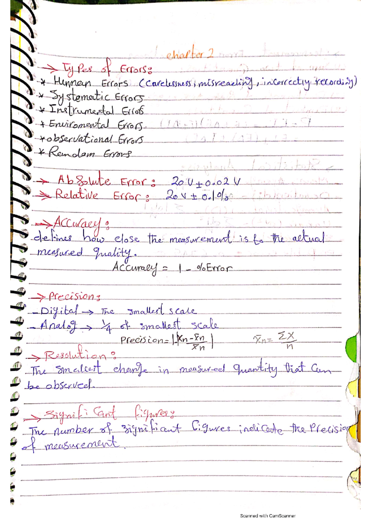 Chabter 2 - Summary - Electrical Measurements - Studocu
