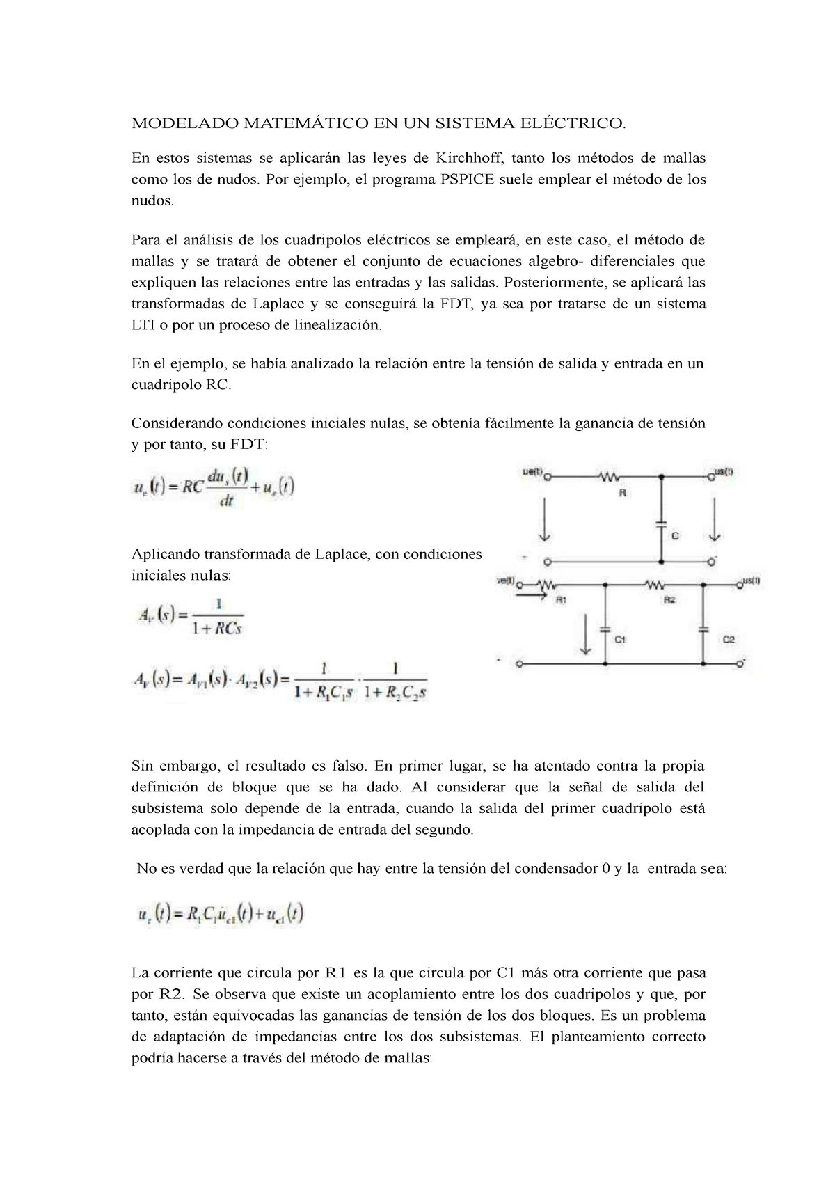 Pdf Modelo Matematico De Un Sistema Electrico Modelado Matem Tico En Un Sistema El Ctrico En